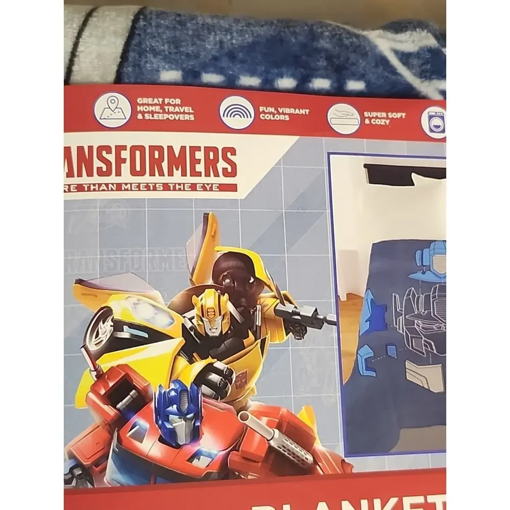 Hasbro Transformers More Than Meets the Eye Blanket Twin / Full Blue 62